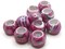10 17mm Large Hole Macrame Hot Pink Marbleized Round Plastic Beads